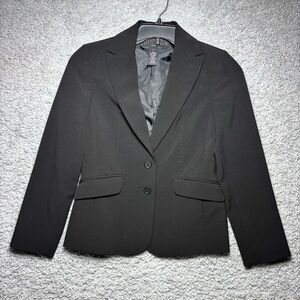 Apostrophe Blazer Womens 6 Petite Single Breasted Pockets Sophisticated Layering